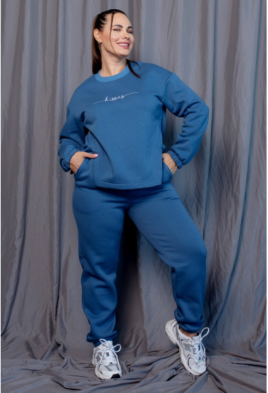 Костюм футер Kisses колір джинс. Maritel. Зображення 4