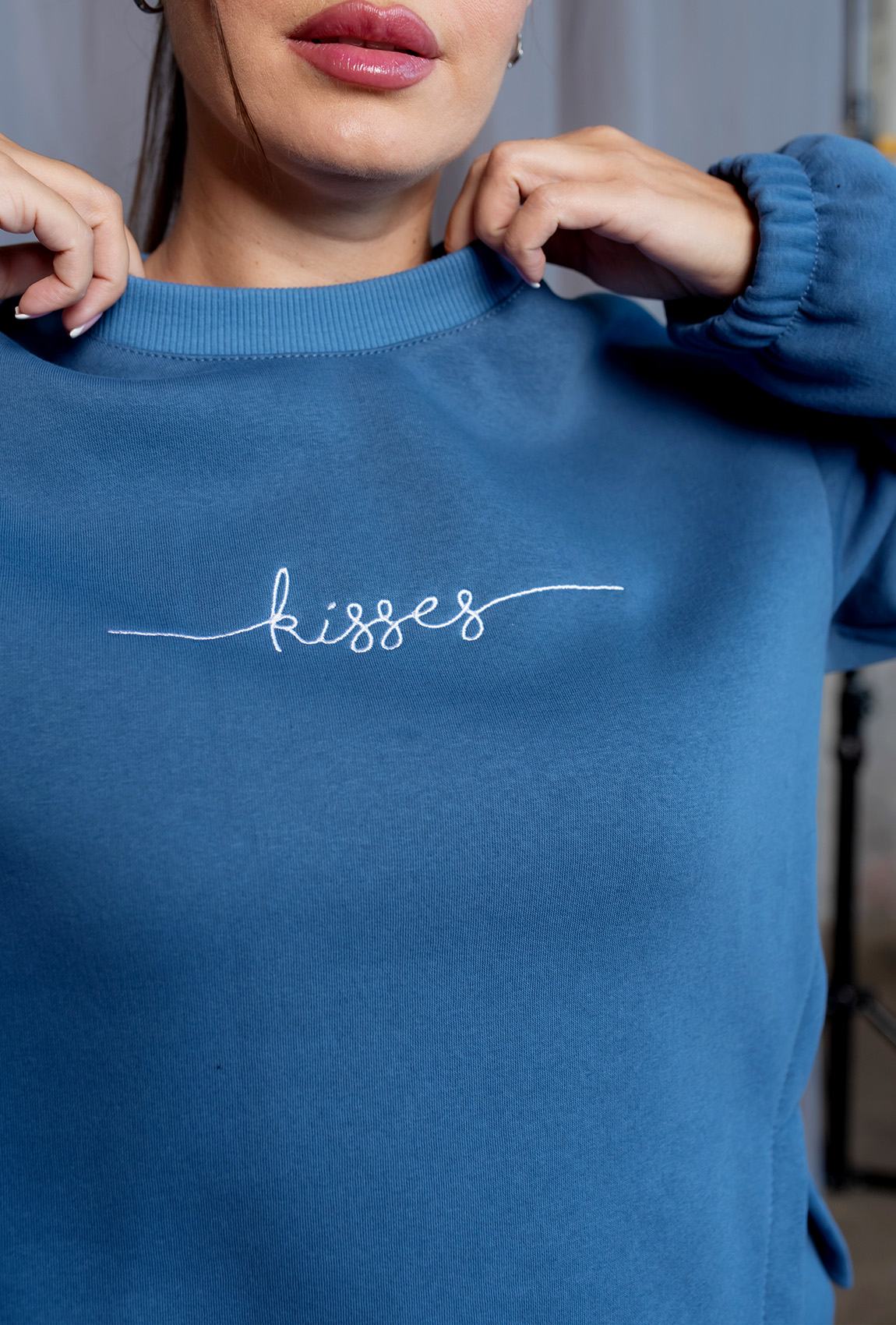 Костюм футер Kisses колір джинс —  809749. Maritel. Зображення 3