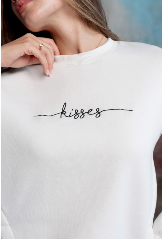 Молочний костюм футер Kisses — 579866. Maritel. Зображення 3 Молочний костюм футер Kisses — 579866. Maritel. Зображення 3