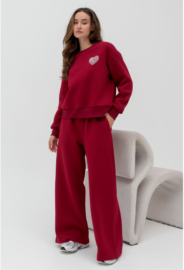 Бордовий костюм футер. Maritel. Зображення 4