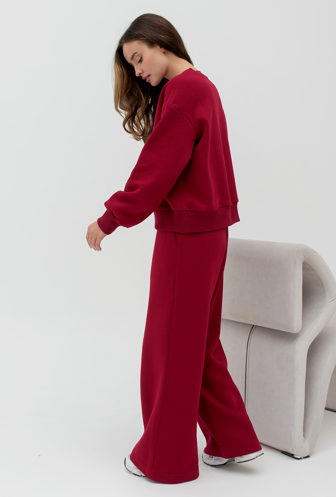 Бордовый костюм футер с сердцем — 919232. Maritel. Изображенние 1 Бордовый костюм футер с сердцем — 919232. Maritel. Изображенние 1