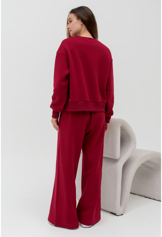 Бордовый костюм футер с сердцем — 919232. Maritel. Изображенние 2 Бордовый костюм футер с сердцем — 919232. Maritel. Изображенние 2