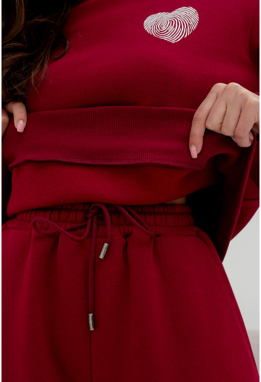 Бордовый костюм футер с сердцем — 919232. Maritel. Изображенние 5 Бордовый костюм футер с сердцем — 919232. Maritel. Изображенние 5