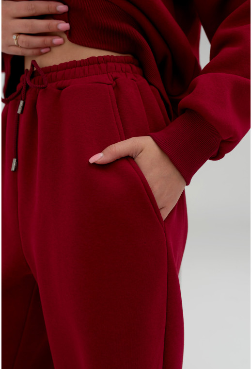 Бордовый костюм футер с сердцем — 919232. Maritel. Изображенние 6 Бордовый костюм футер с сердцем — 919232. Maritel. Изображенние 6