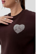 Шоколадный костюм футер с сердцем — 582504. Maritel. Изображенние 3 Шоколадный костюм футер с сердцем — 582504. Maritel. Изображенние 3