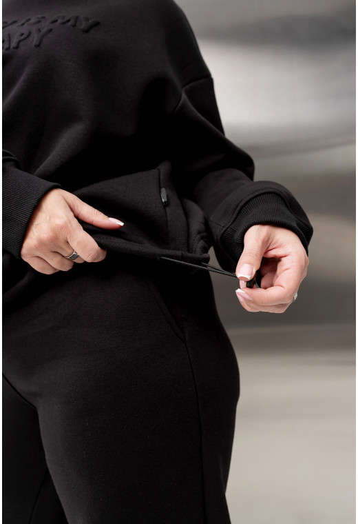 Чорний костюм футер з тисненням — 638391. Maritel. Зображення 4 Чорний костюм футер з тисненням — 638391. Maritel. Зображення 4