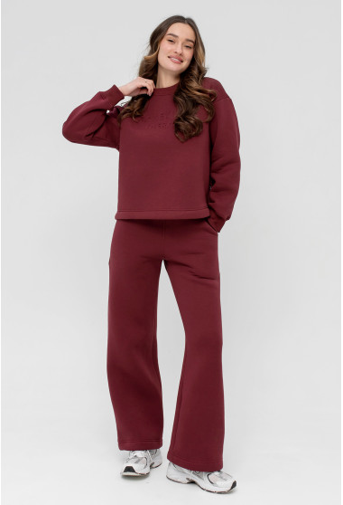 Бордовый костюм футер с тиснением. Maritel. Изображенние 2
