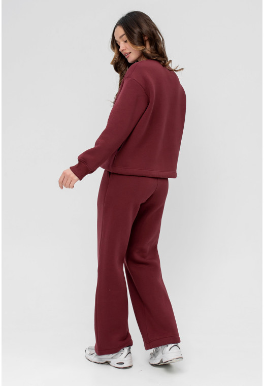 Бордовий костюм футер з тисненням — 202795. Maritel. Зображення 1 Бордовий костюм футер з тисненням — 202795. Maritel. Зображення 1