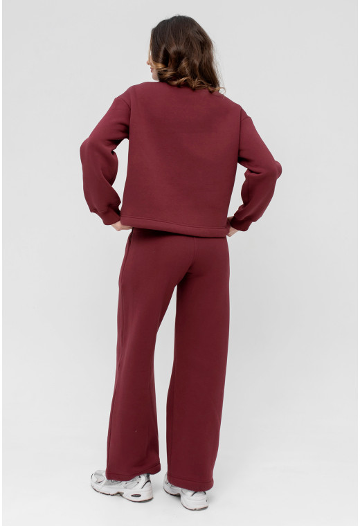 Бордовий костюм футер з тисненням — 202795. Maritel. Зображення 2 Бордовий костюм футер з тисненням — 202795. Maritel. Зображення 2