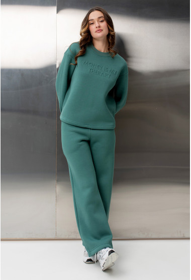 Ментоловый костюм футер с тиснением. Maritel. Изображенние 6