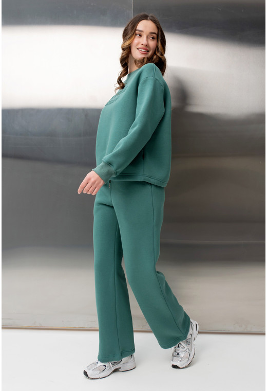 Ментоловий костюм футер з тисненням — 270690. Maritel. Зображення 1 Ментоловий костюм футер з тисненням — 270690. Maritel. Зображення 1