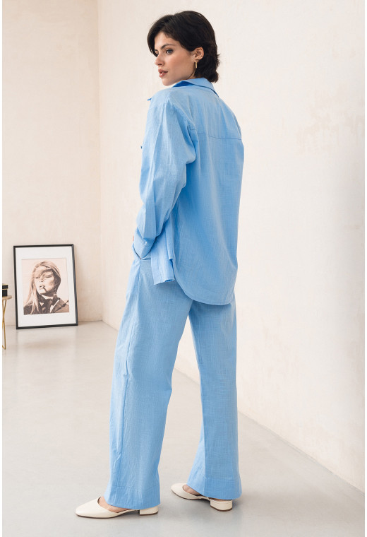 Блакитний лляний костюм — 177788. Maritel. Зображення 1 Блакитний лляний костюм — 177788. Maritel. Зображення 1