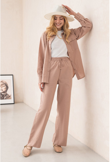 Костюм льняной мокко. Maritel. Изображенние 2