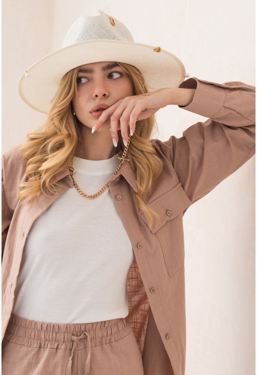 Костюм лляний мокко — 372432. Maritel. Зображення 3 Костюм лляний мокко — 372432. Maritel. Зображення 3