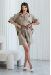 Лляний костюм з шортами мокко — 172114. Maritel Лляний костюм з шортами мокко — 172114. Maritel