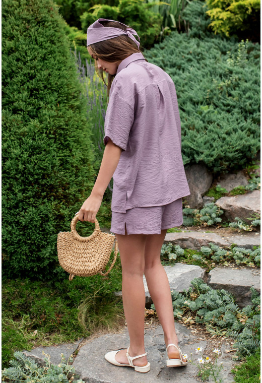 Сиреневый костюм лен жатка — 618256. Maritel. Изображенние 1 Сиреневый костюм лен жатка — 618256. Maritel. Изображенние 1