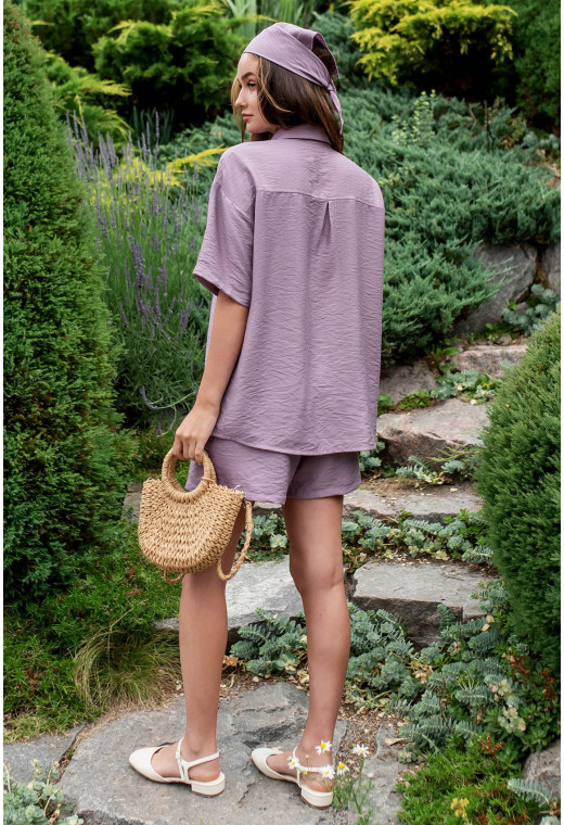 Сиреневый костюм лен жатка — 618256. Maritel. Изображенние 2 Сиреневый костюм лен жатка — 618256. Maritel. Изображенние 2