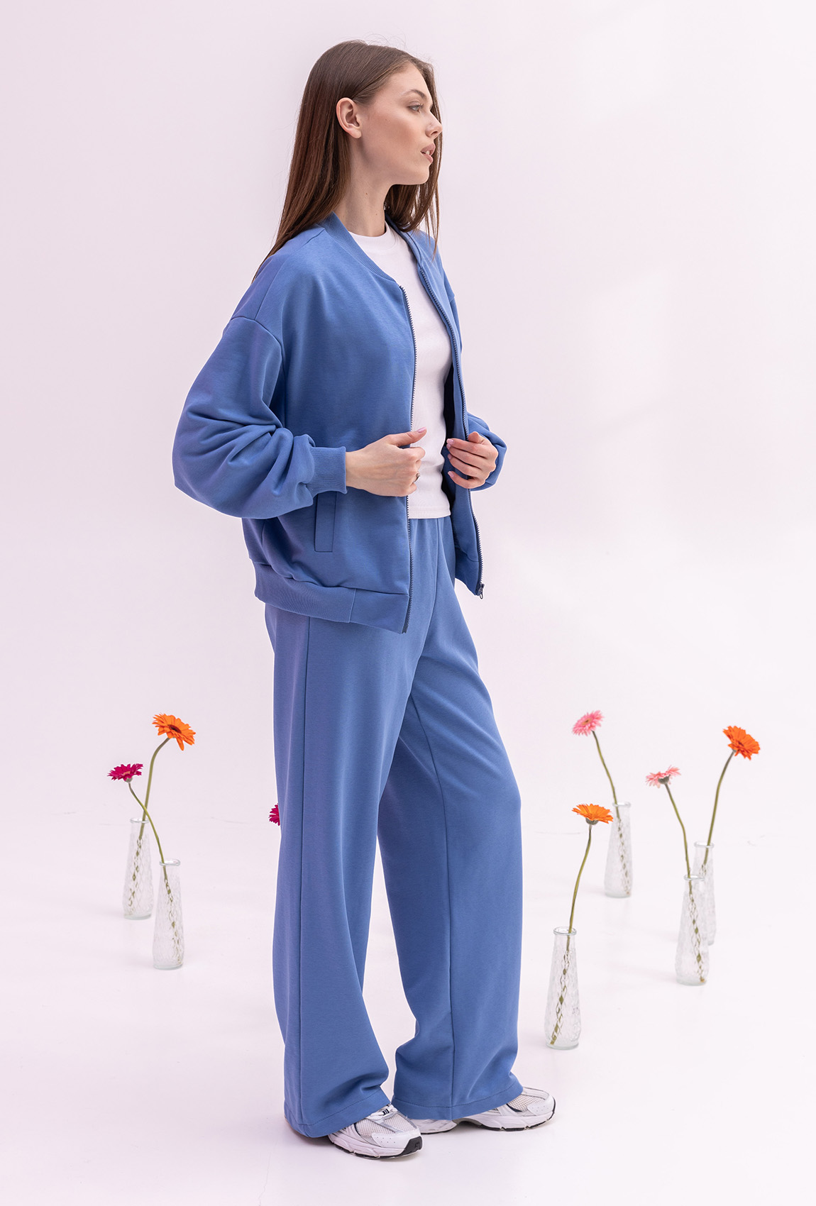 Костюм петля на молнии цвет джинс — 834701. Maritel. Изображенние 1 Костюм петля на молнии цвет джинс — 834701. Maritel. Изображенние 1