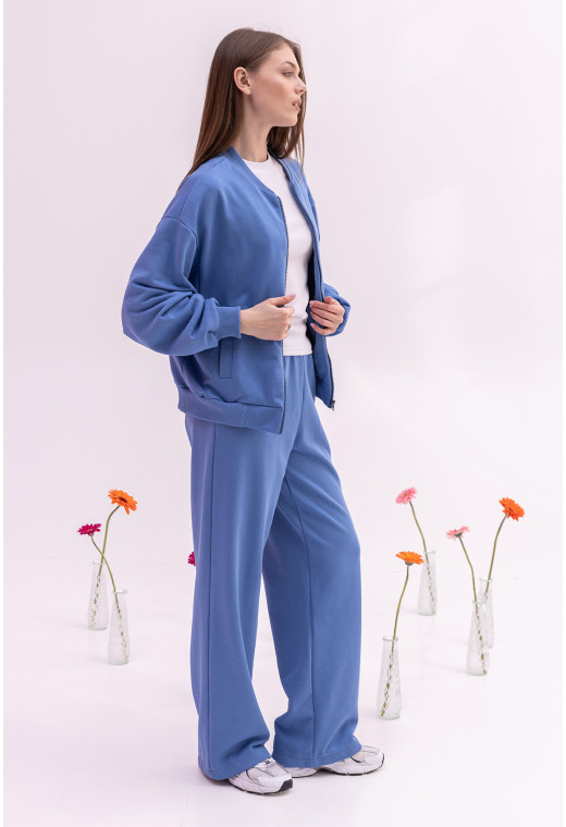Костюм петля на молнии цвет джинс — 834701. Maritel. Изображенние 1 Костюм петля на молнии цвет джинс — 834701. Maritel. Изображенние 1