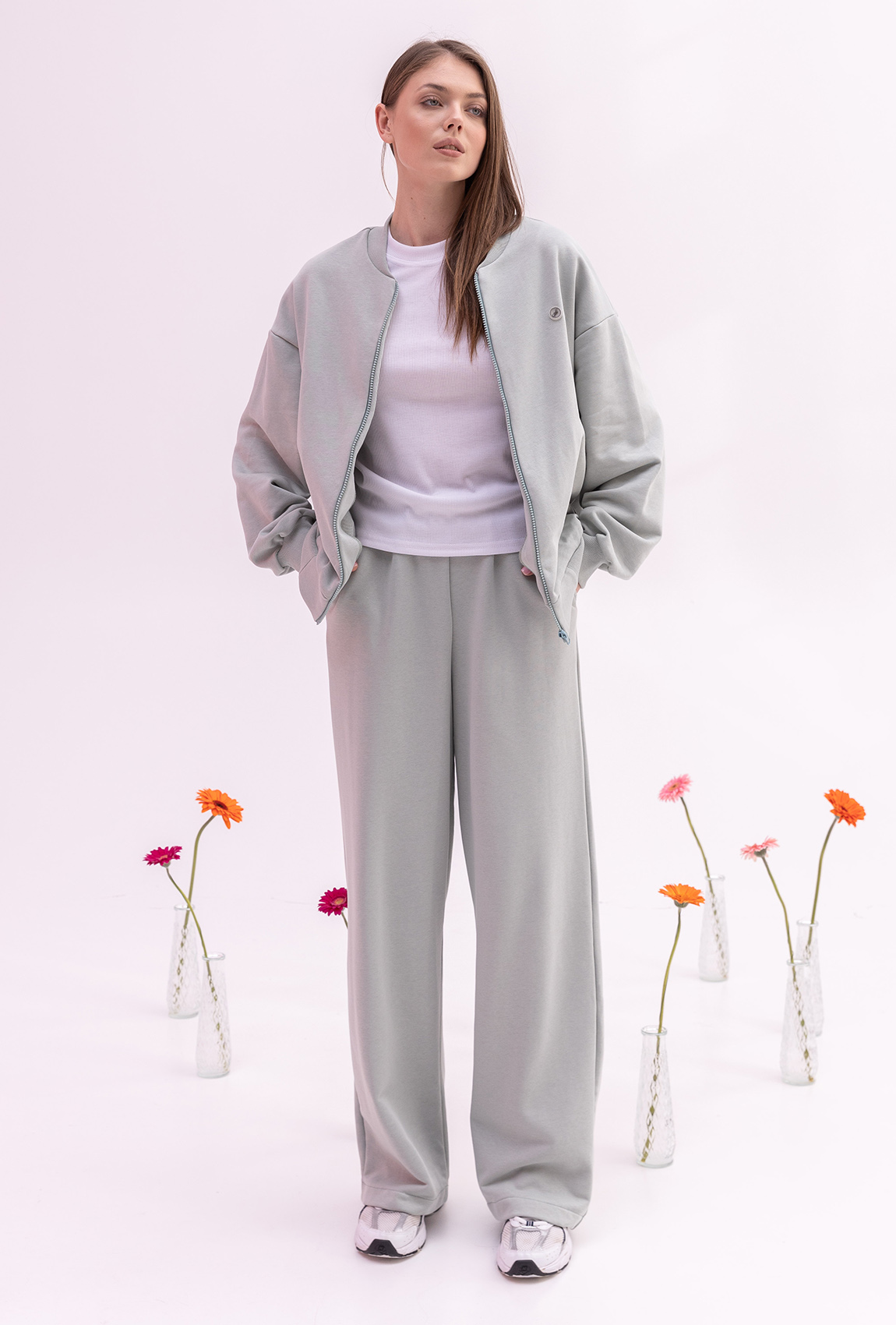 Ментоловый костюм петля на молнии —  249555. Maritel