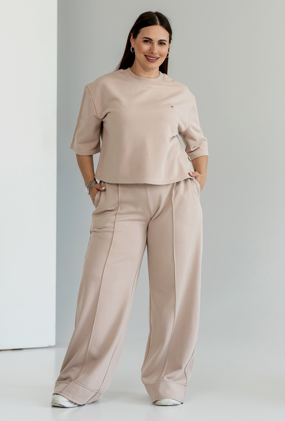 Бежевий костюм петля з футболкою —  971658. Maritel