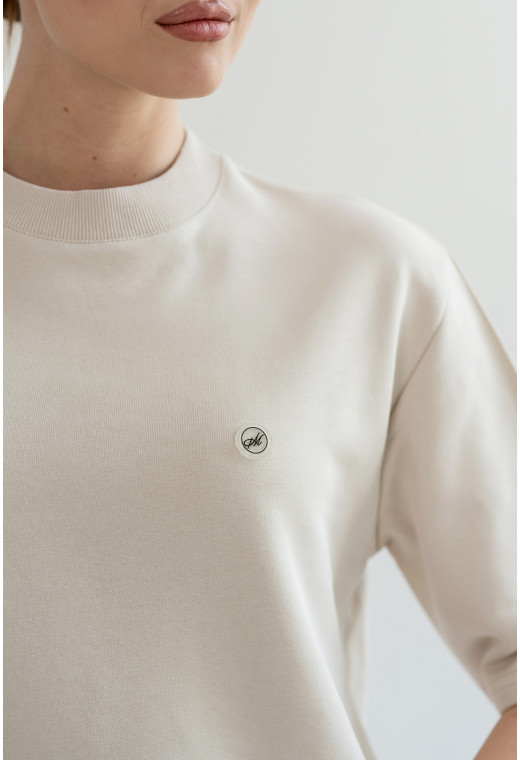 Світло-бежевий костюм петля з футболкою — 593911. Maritel. Зображення 4 Світло-бежевий костюм петля з футболкою — 593911. Maritel. Зображення 4