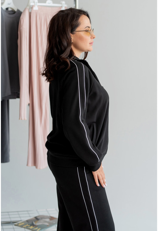 Черный костюм петля с кантом — 870719. Maritel. Изображенние 1 Черный костюм петля с кантом — 870719. Maritel. Изображенние 1