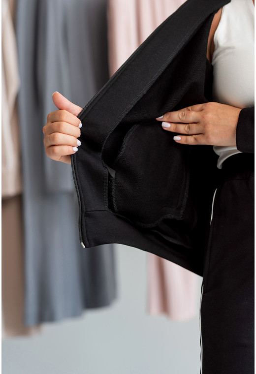 Черный костюм петля с кантом — 870719. Maritel. Изображенние 4 Черный костюм петля с кантом — 870719. Maritel. Изображенние 4