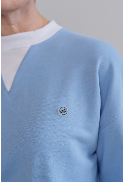 Голубой костюм петля со свитшотом — 148177. Maritel. Изображенние 3 Голубой костюм петля со свитшотом — 148177. Maritel. Изображенние 3