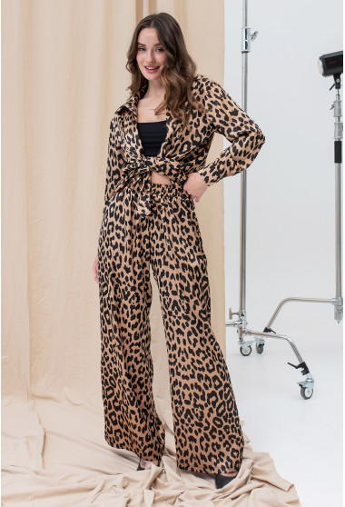 Леопардовый шелковый костюм. Maritel. Изображенние 9
