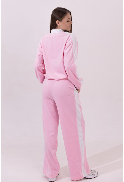 Розовый велюровый костюм с лампасами — 786823. Maritel. Изображенние 3 Розовый велюровый костюм с лампасами — 786823. Maritel. Изображенние 3