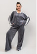 Сірий велюровий костюм з лампасами — 527161. Maritel Сірий велюровий костюм з лампасами — 527161. Maritel