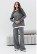 Графитовый вязаный костюм с воротником — 117032. Maritel Графитовый вязаный костюм с воротником — 117032. Maritel