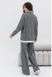 Графитовый вязаный костюм с воротником — 117032. Maritel. Изображенние 2 Графитовый вязаный костюм с воротником — 117032. Maritel. Изображенние 2