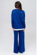 Синий вязаный костюм с воротником. Maritel. Изображенние 2 Синий вязаный костюм с воротником. Maritel. Изображенние 2