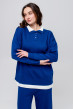 Синий вязаный костюм с воротником. Maritel. Изображенние 3 Синий вязаный костюм с воротником. Maritel. Изображенние 3