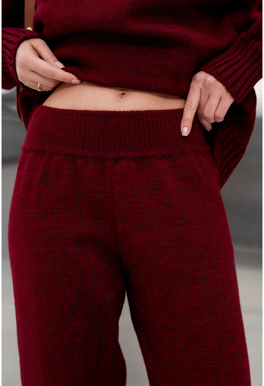 Бордовый вязаный костюм с разрезами — 407638. Maritel. Изображенние 5 Бордовый вязаный костюм с разрезами — 407638. Maritel. Изображенние 5