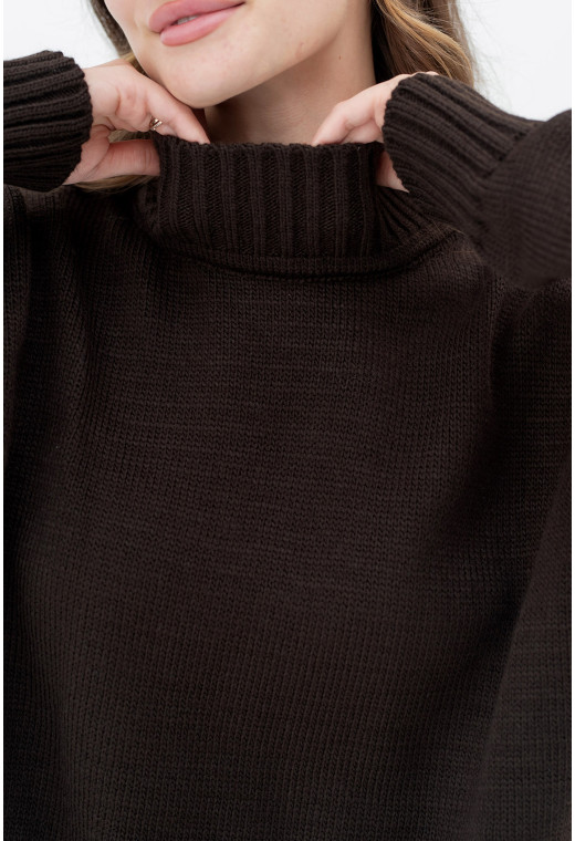 Шоколадний в'язаний костюм з розрізами — 328181. Maritel. Зображення 3 Шоколадний в'язаний костюм з розрізами — 328181. Maritel. Зображення 3