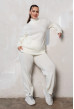 Молочний в'язаний костюм з розрізами — 142868. Maritel Молочний в'язаний костюм з розрізами — 142868. Maritel