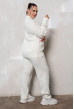 Молочний в'язаний костюм з розрізами — 142868. Maritel. Зображення 1 Молочний в'язаний костюм з розрізами — 142868. Maritel. Зображення 1