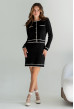 Черный вязаный костюм с платьем — 223580. Maritel Черный вязаный костюм с платьем — 223580. Maritel