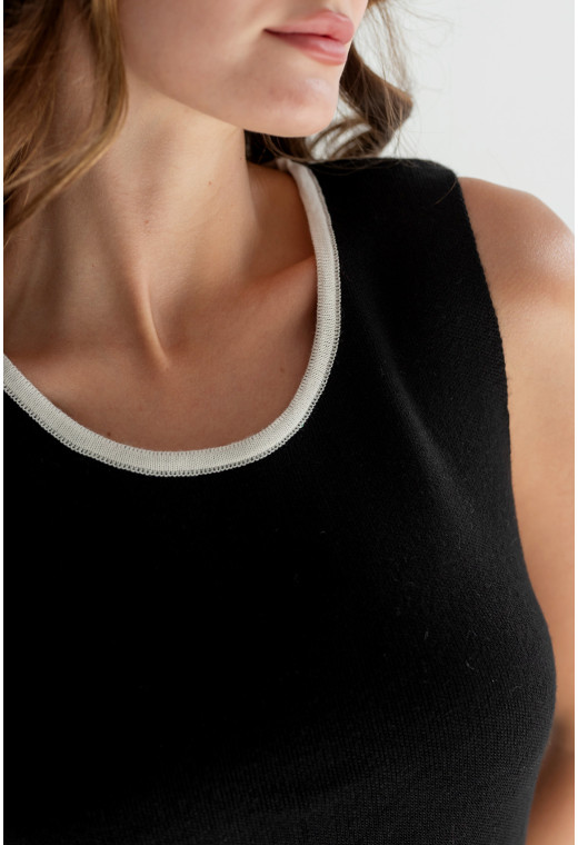 Черный вязаный костюм с платьем — 223580. Maritel. Изображенние 3 Черный вязаный костюм с платьем — 223580. Maritel. Изображенние 3