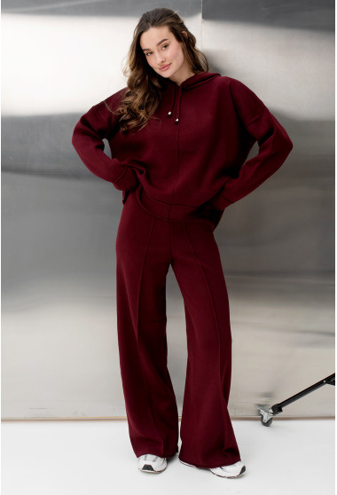 Бордовий костюм відстрочка з капюшоном. Maritel. Зображення 6
