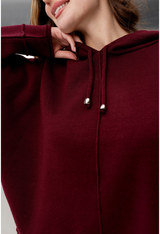 Бордовый костюм отсрочка с капюшоном — 170401. Maritel. Изображенние 4 Бордовый костюм отсрочка с капюшоном — 170401. Maritel. Изображенние 4