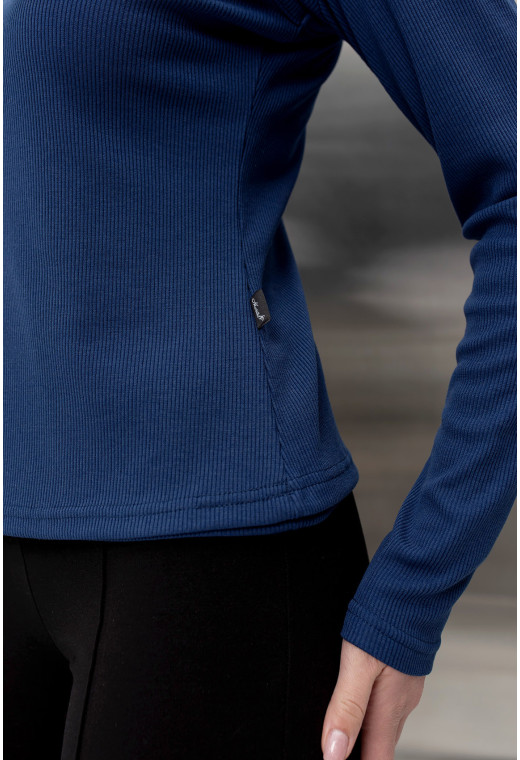 Синій лонгслів-майка в рубчик —  604727. Maritel. Зображення 4 Синій лонгслів-майка в рубчик —  604727. Maritel. Зображення 4