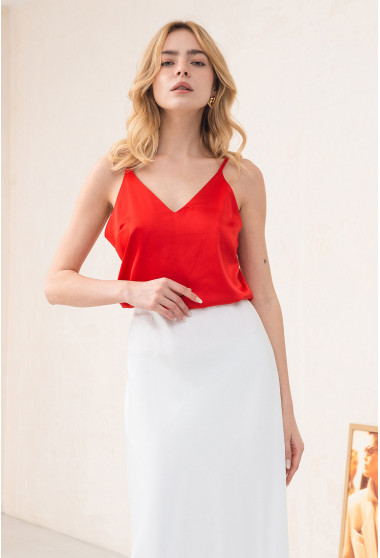 Красная майка шелк. Maritel. Изображенние 3