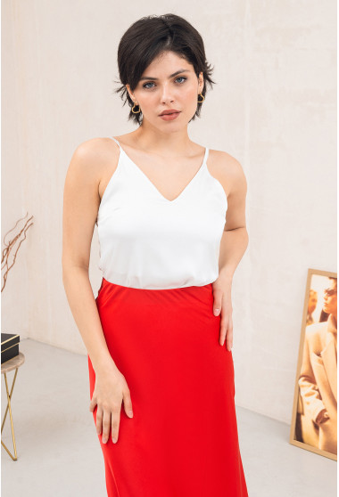 Молочная майка шелк. Maritel. Изображенние 4