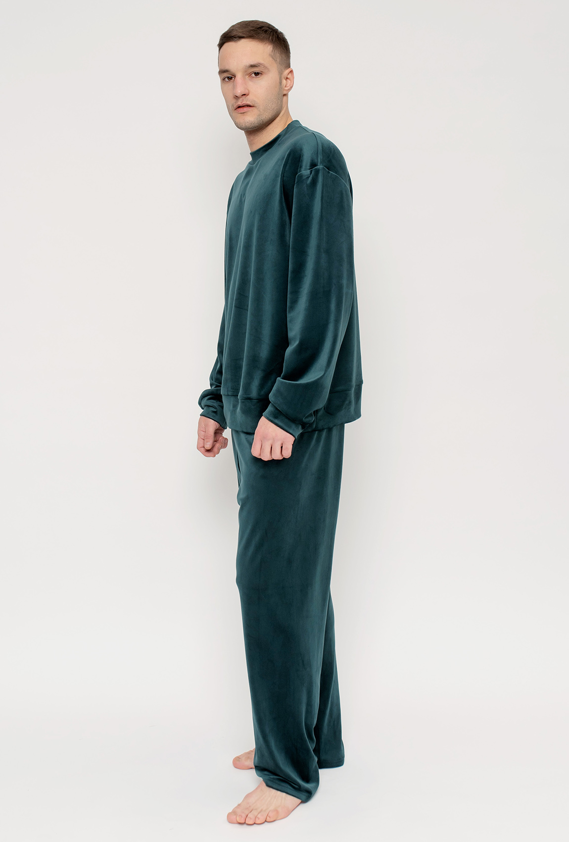 Изумрудная мужская велюровая пижама —  920414. Maritel. Изображенние 1