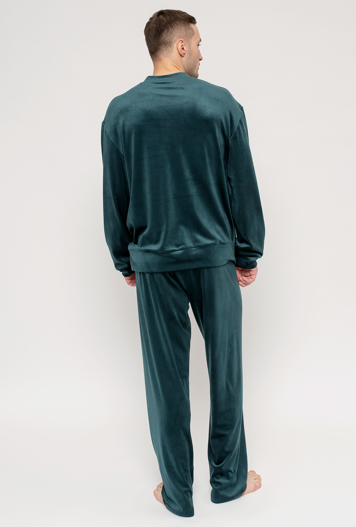 Изумрудная мужская велюровая пижама —  920414. Maritel. Изображенние 2