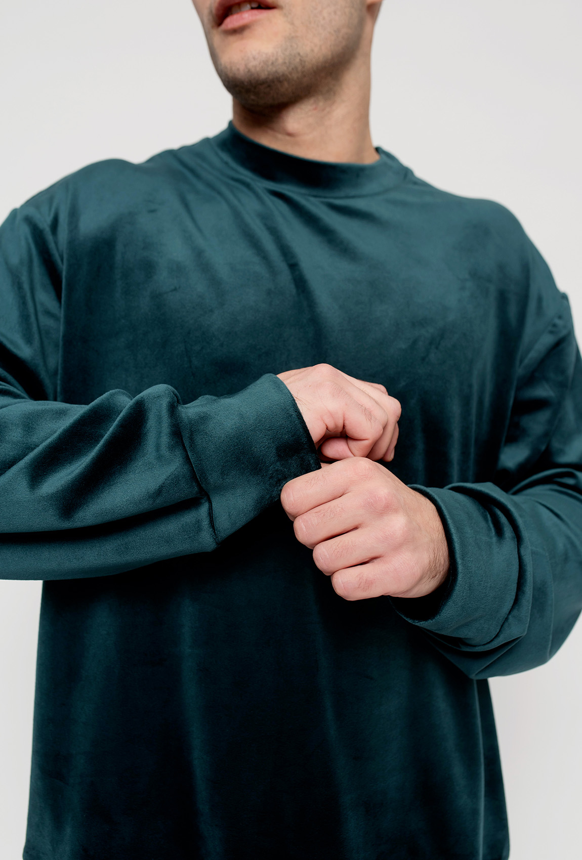 Изумрудная мужская велюровая пижама —  920414. Maritel. Изображенние 4